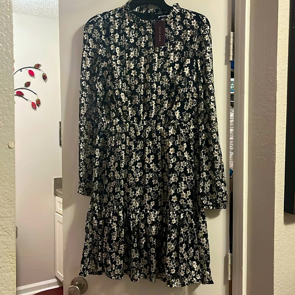 Brand new black cotton dress lined from Lascana